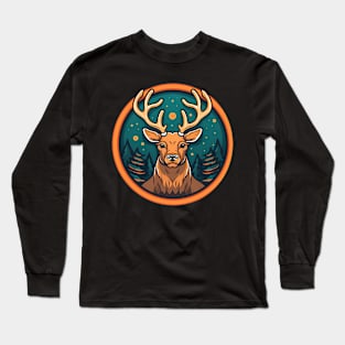 Deer in Ornament, Love Deers Long Sleeve T-Shirt